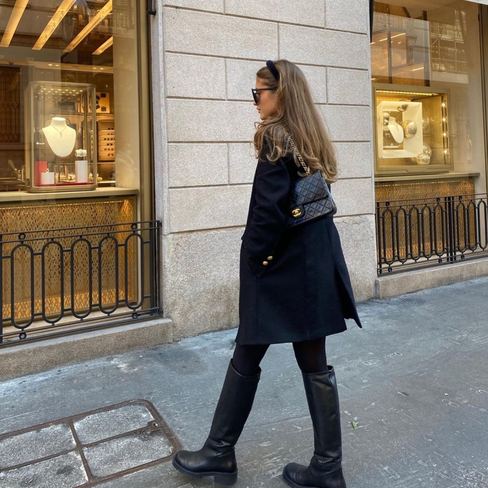 New Look Black high knee Boots